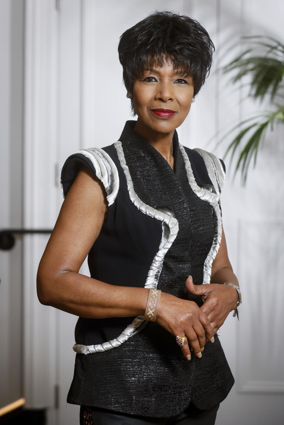 Filmmaker Euzhan Palcy poses for portrait photographs in Paris on Tuesday, Sept. 27, 2022. Palcy will receive an honorary Oscar at the annual Governor’s Awards gala in recognition of her contributions to motion pictures. (AP Photo/Thomas Padilla)