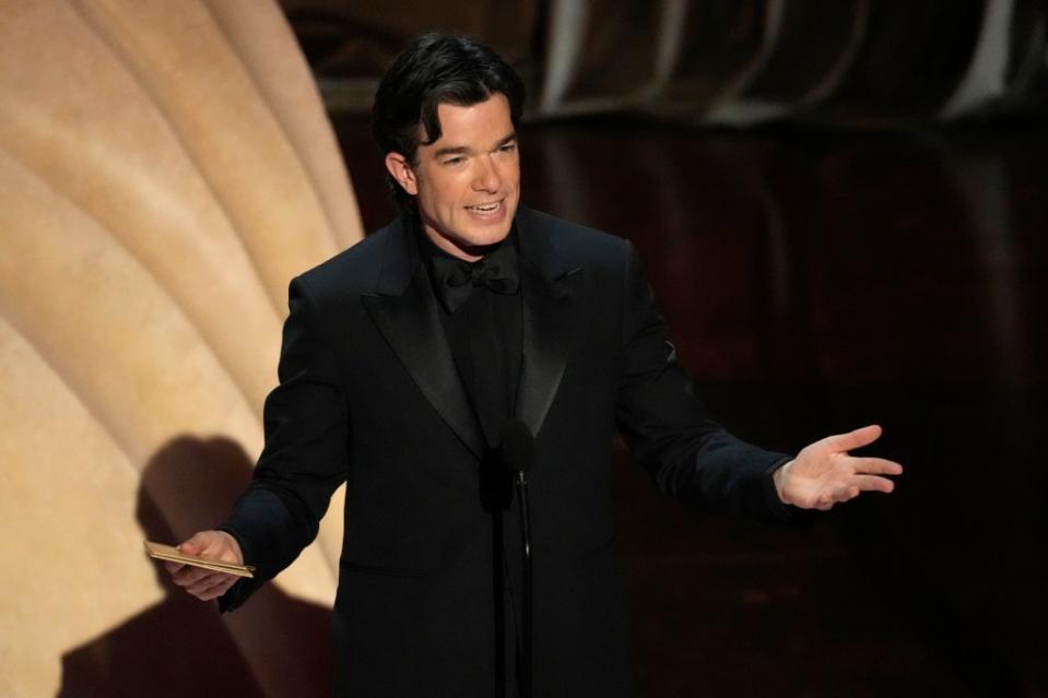 Mulaney’s comedic bit came in the middle of the prestigious award ceremony when the funnyman, 41, took the stage in LA’s Dolby Theater to announce the winner for Best Sound. Chris Pizzello/Invision/AP