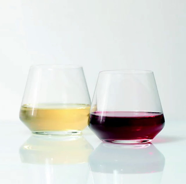 4) Schott Zwiesel Tritan Pure Burgundy Stemless Wine Glasses, Set of 6