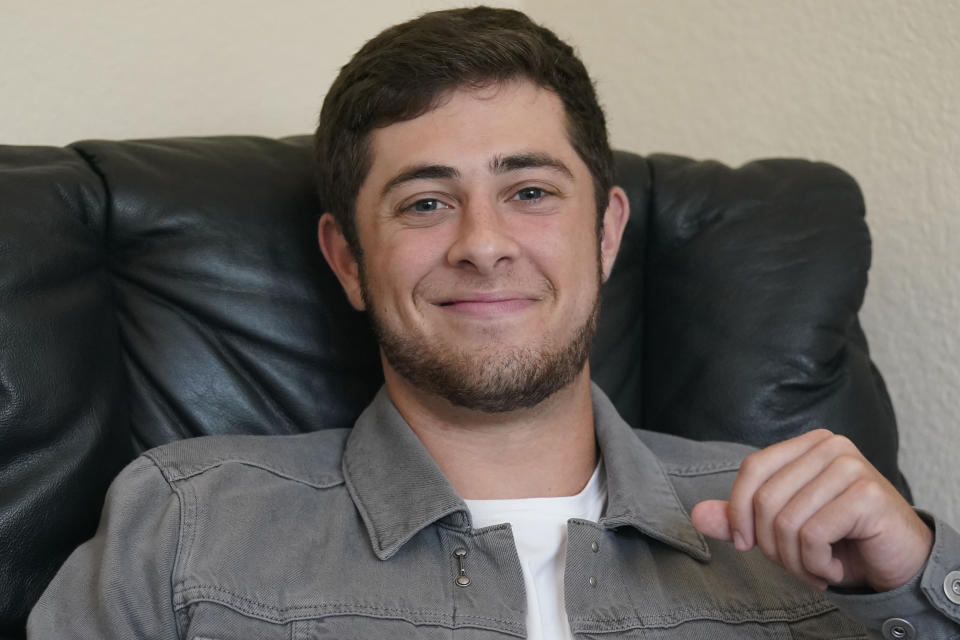 Jaren Lewison poses for a photo Wednesday, June 23, 2021, in Dallas to promote his Netflix series "Never Have I Ever." (AP Photo/LM Otero)