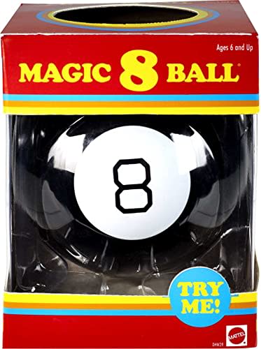 Mattel Games Magic 8 Ball Toys and Games, Retro Theme Fortune Teller, Ask a Question and Turn Over For Answer [Amazon Exclusive]