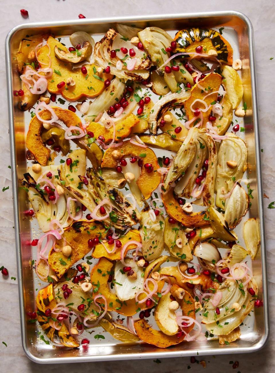 Roasted Fennel With Delicata Squash & Apples