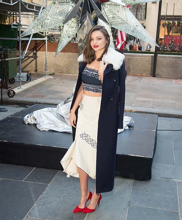 Miranda Kerr at the Rockerfeller Center in New York.