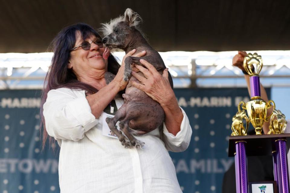 Linda Elmquist and her dog Scooter