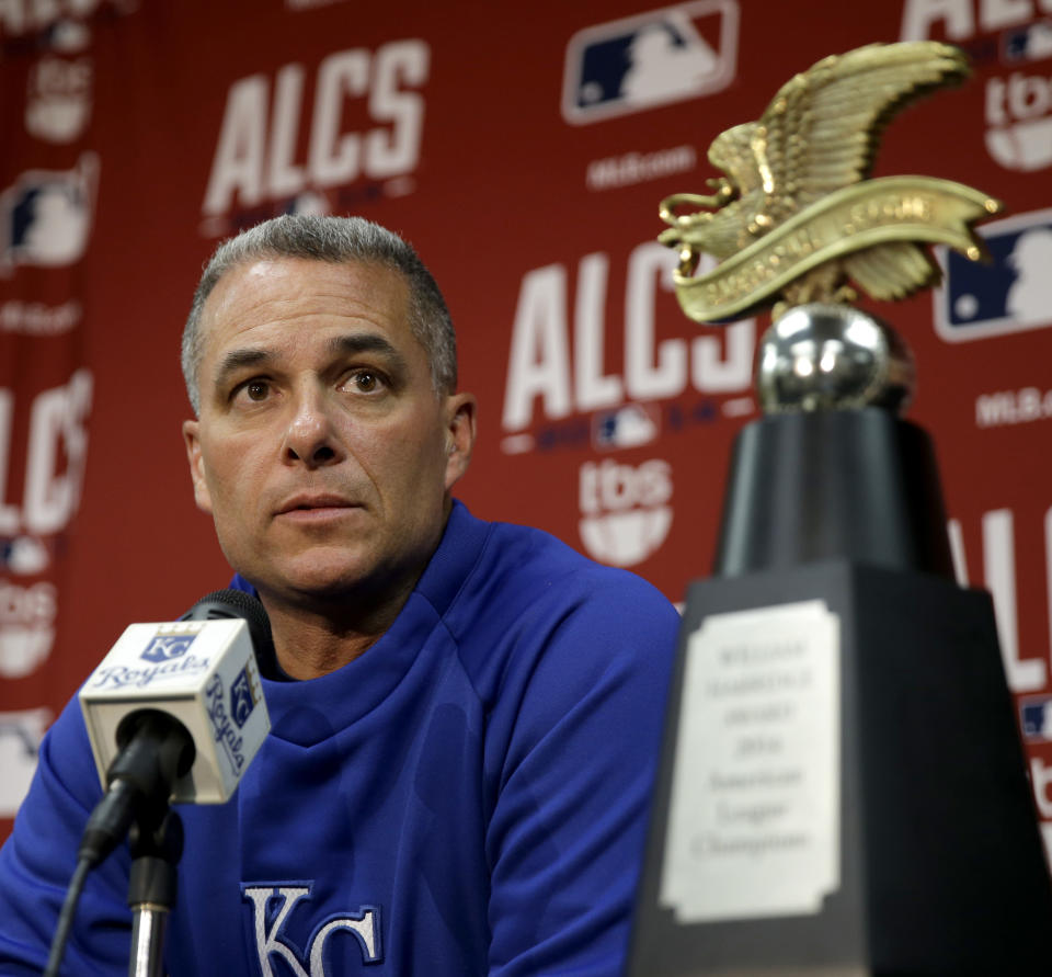 Royals general manager Dayton Moore has talked about his concerns regarding pornography in the past. (AP Photo)