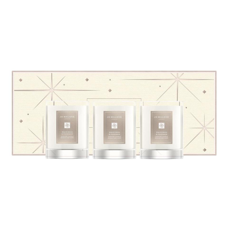 白苔與雪花蓮旅行工藝香氛蠟燭N。T$4,050（60g/組）。（Jo Malone London提供）