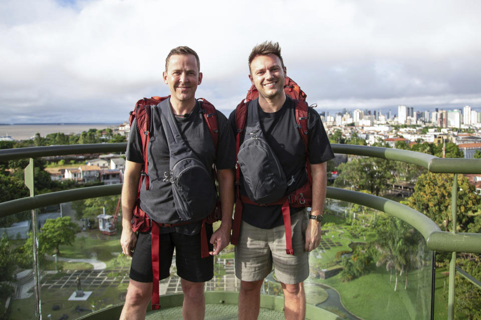 Scott Mills and husband Sam on Celebrity Race Across The World series 2 in south America