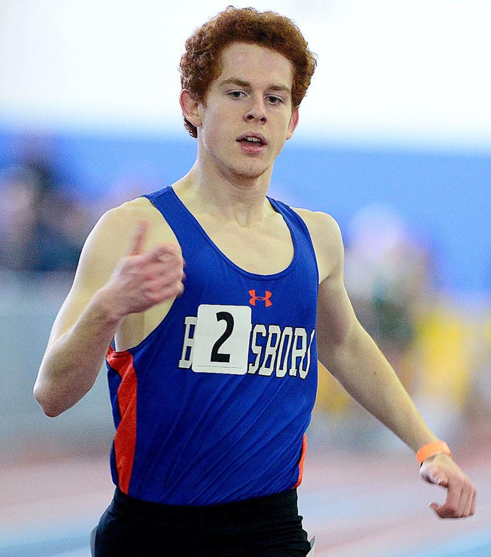 Boonsboro's Donovan McClellan is the Washington County indoor track and field championships record-holder in the boys 300.