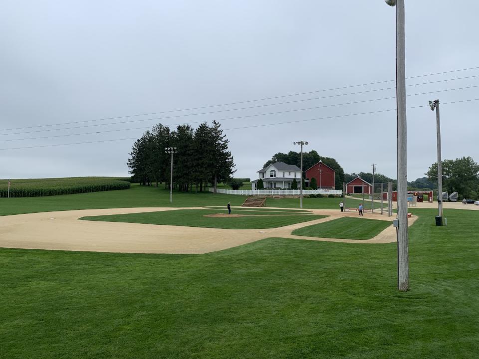 The original Field of Dreams, cut into a corn field in Dyersville, Iowa. (Yahoo Sports)