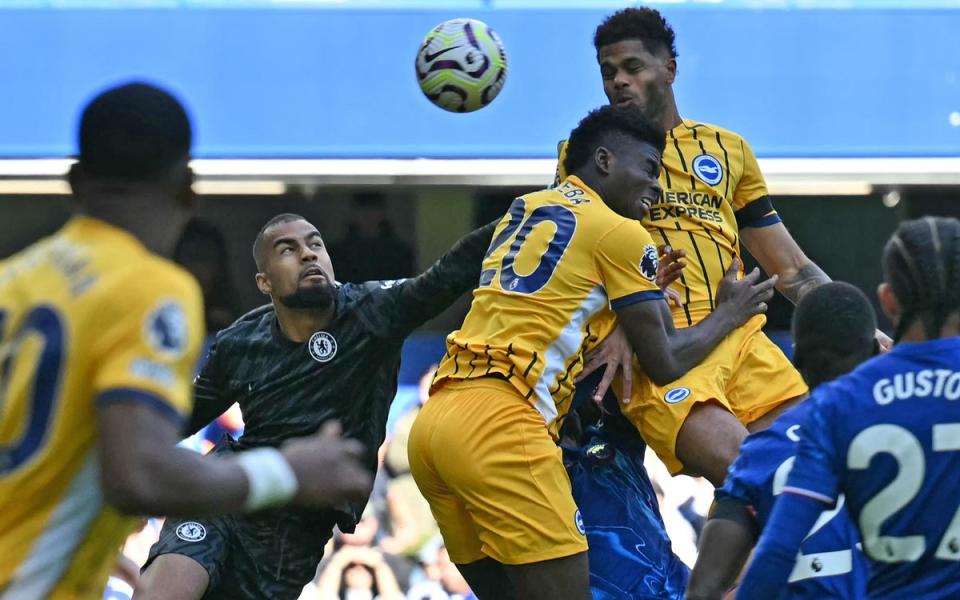 Robert Sanchez endured an afternoon to forget against his former club (AFP via Getty Images)