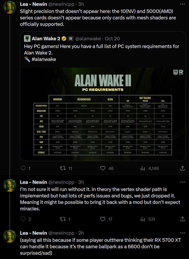 Alan Wake II has Metascore of 92 on PC : r/pcmasterrace