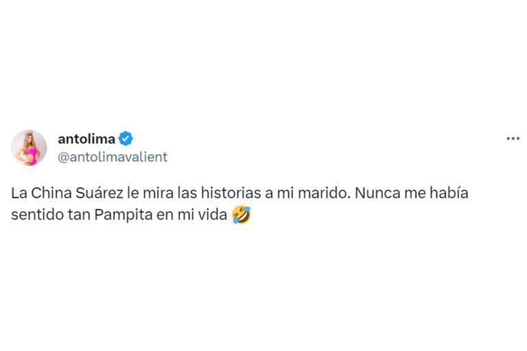 El tuit de Anto Lima, esposa del Colo Ramírez, que puso todas las miradas en la China Suárez