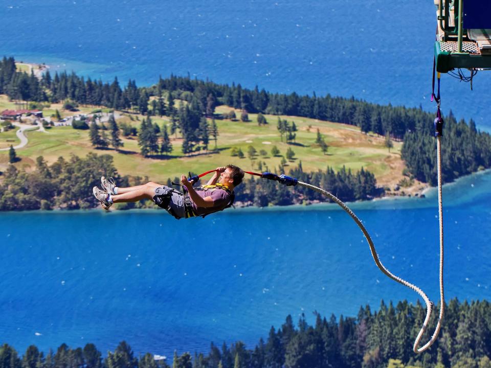 Bungee jumping.