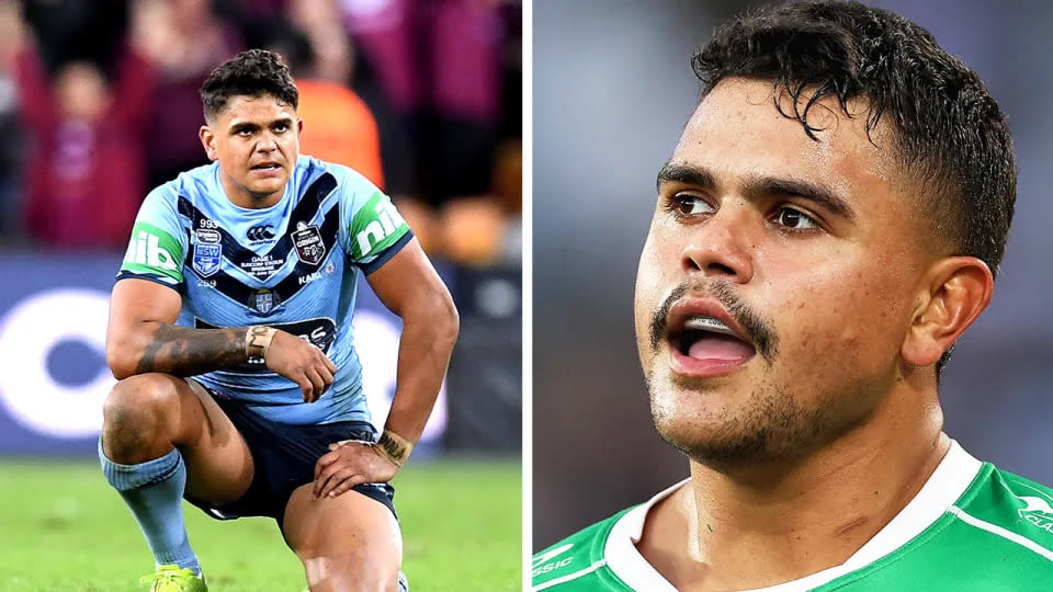 These images show NRL star Latrell Mitchell.