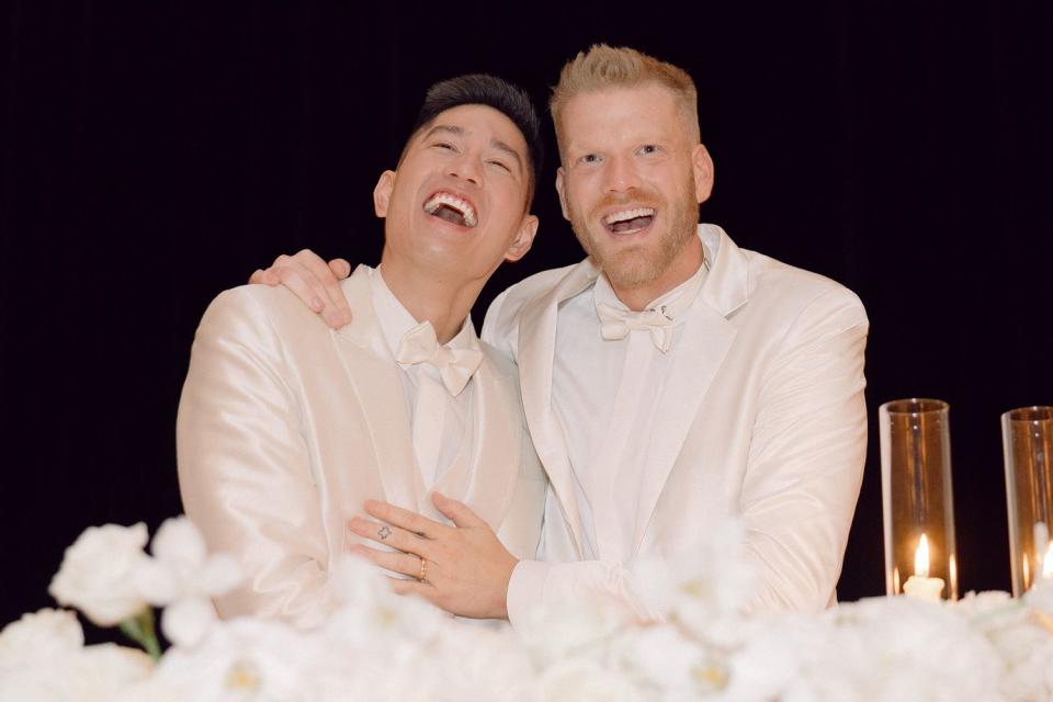 From Left: Mark Manio and Scott Hoying at their wedding