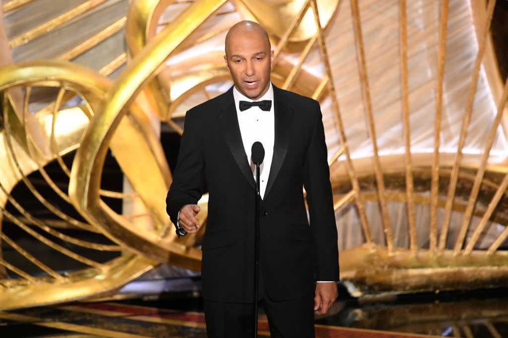 Tom Morello speaks onstage during the 91st Annual Academy Awards in 2019 (Getty Images)