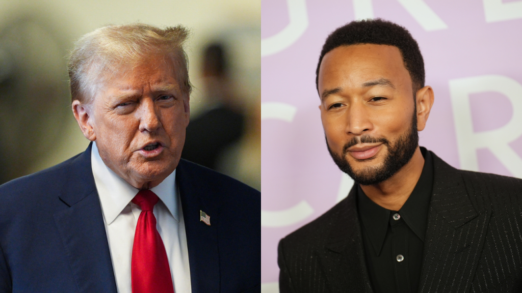 (Left to right) Former U.S. President Donald Trump and musician John Legend. (Photo credits: Curtis Means – pool, ASSOCIATED PRESS, JC Olivera/FilmMagic)