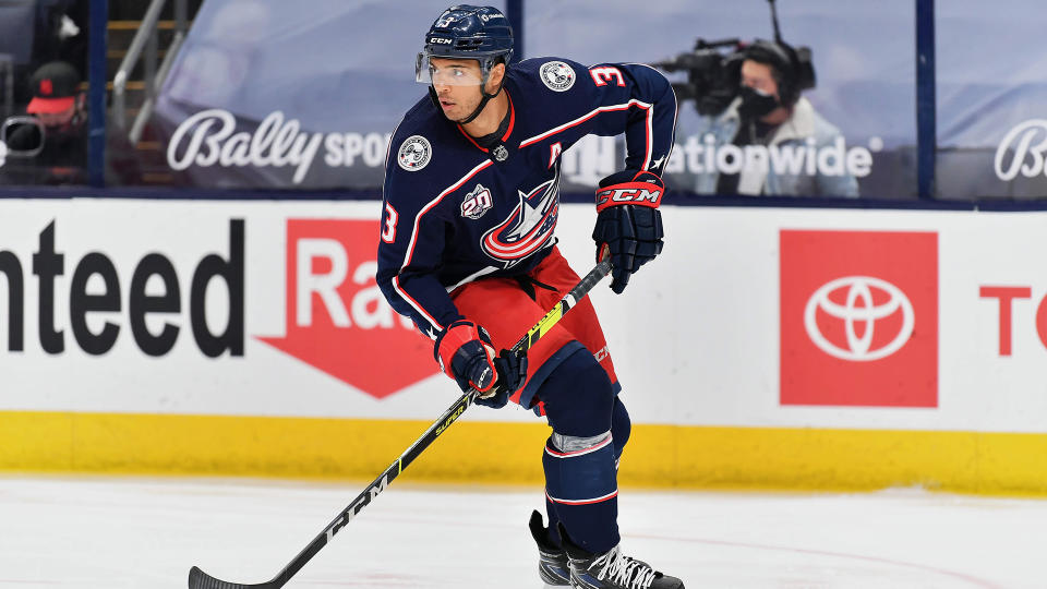 Seth Jones will unite with his brother, Caleb, in Chicago after being traded out of Columbus. (Photo by Jamie Sabau/NHLI via Getty Images)