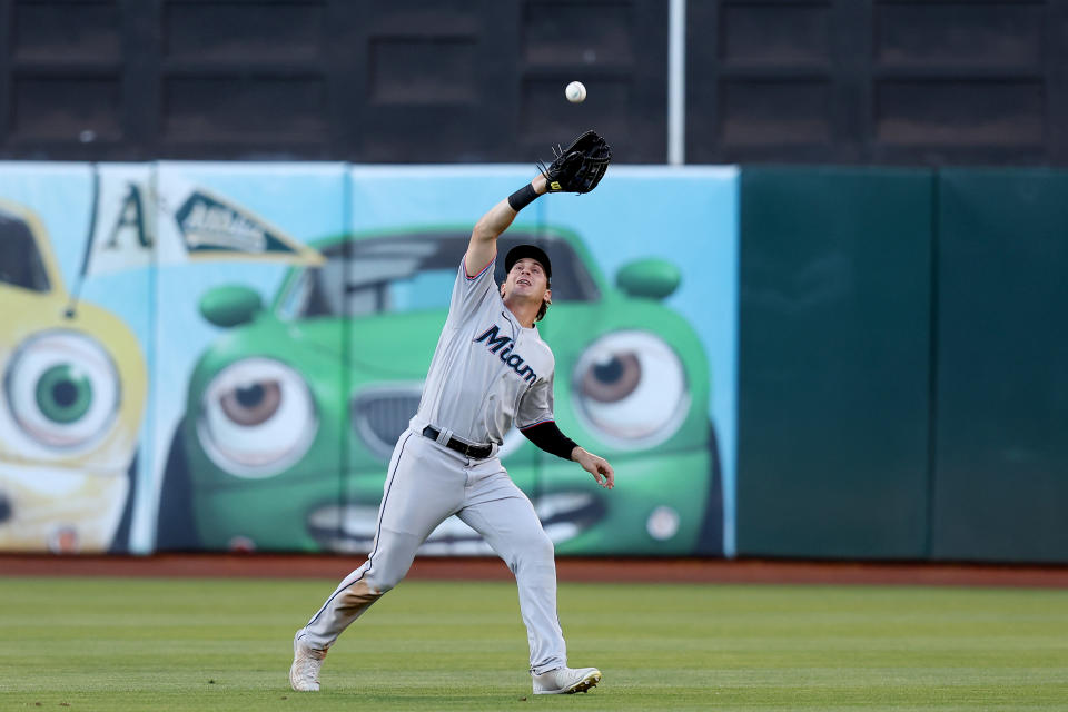 JJ Bleday 3個外野位置都能勝任。（Photo by Ezra Shaw/Getty Images）