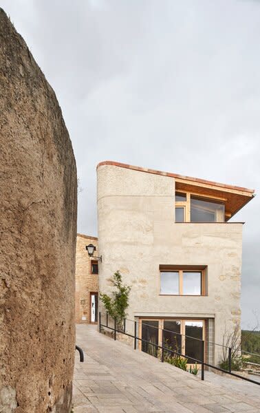 The house on the corner in the tiny town of Castellet in Catalonia, that Kirsten Dirksen and Nicolás Boullosa bought in 2018.