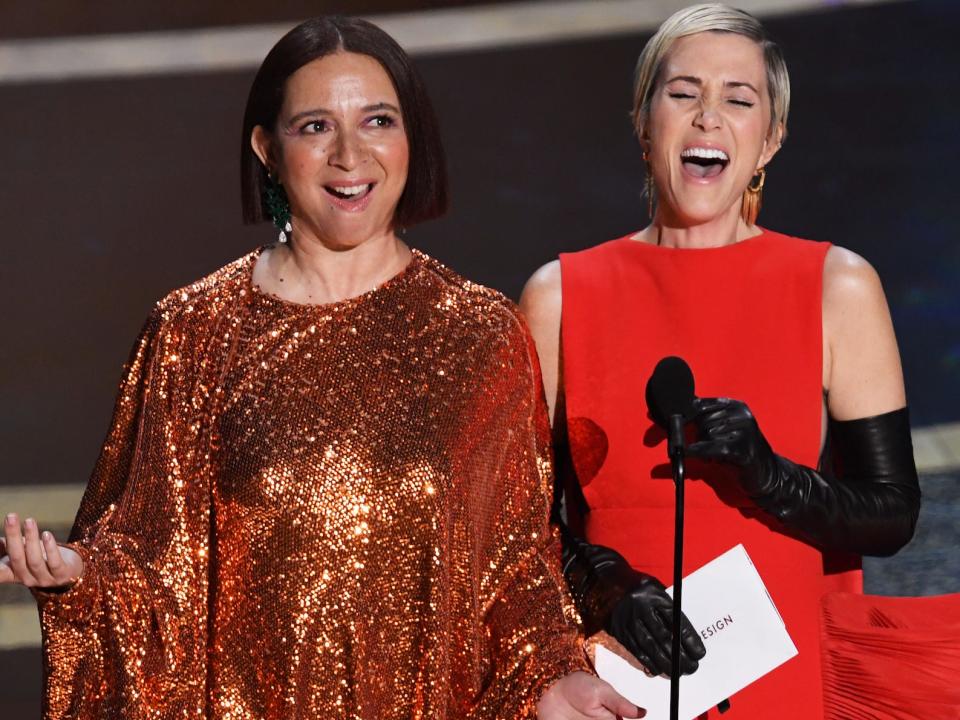 Maya Rudolph and Kristen Wiig Oscars 2020 Getty Images