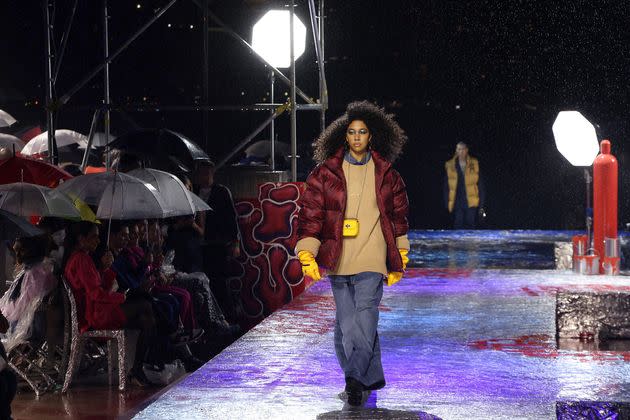 Simmons walks the runway at the Tommy Factory New York fall 2022 fashion show.