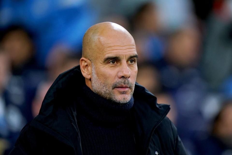 It was a frustrating afternoon for Manchester City boss Pep Guardiola (Tim Goode/PA) (PA Wire)