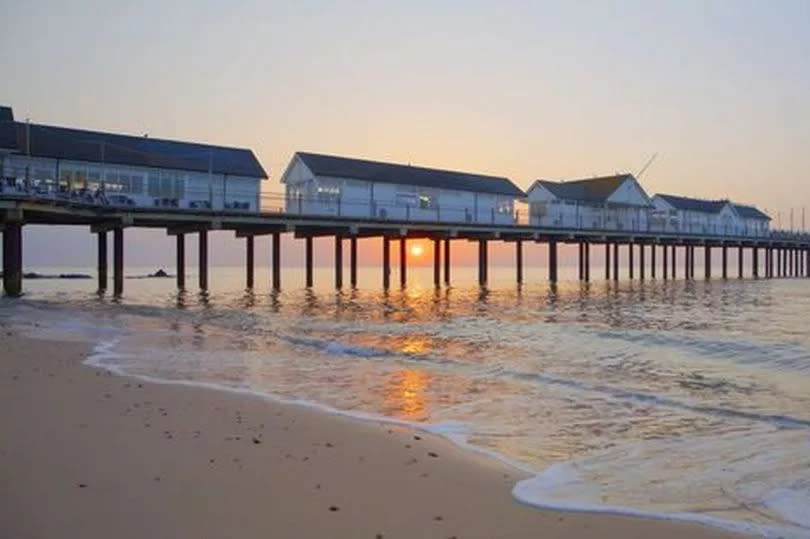 Dawn at Southwold Pier, Suffolk, England.