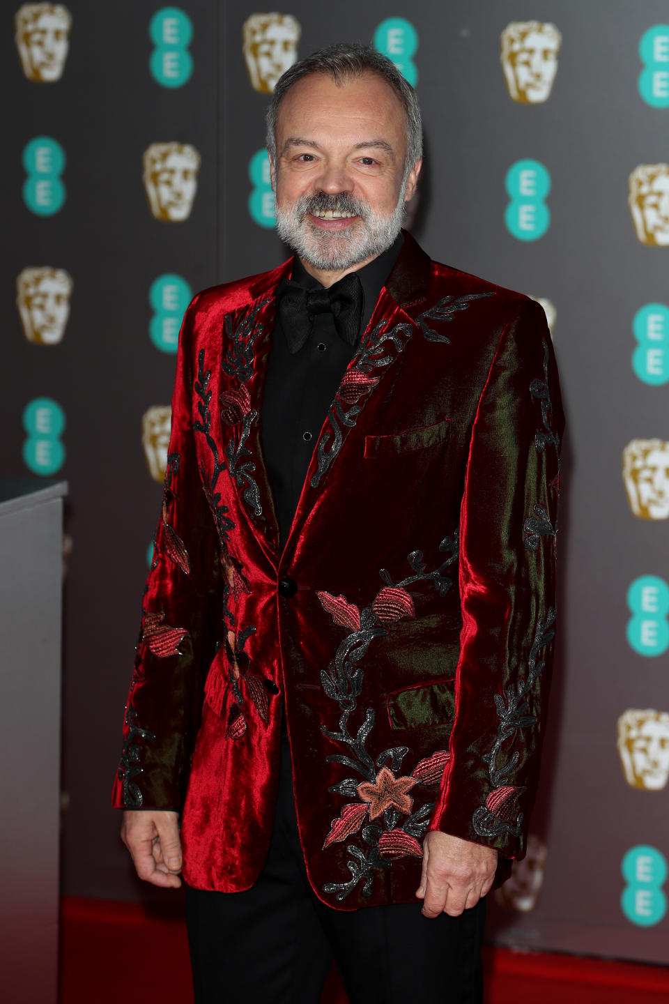 LONDON, ENGLAND - FEBRUARY 02: Graham Norton attends the EE British Academy Film Awards 2020 (BAFTAs) at Royal Albert Hall on February 02, 2020 in London, England. (Photo by Neil Mockford/FilmMagic)