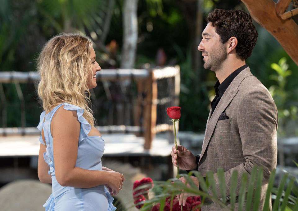 The Bachelor's Joey Graziadei and Daisy. (John Fleenor / ABC)