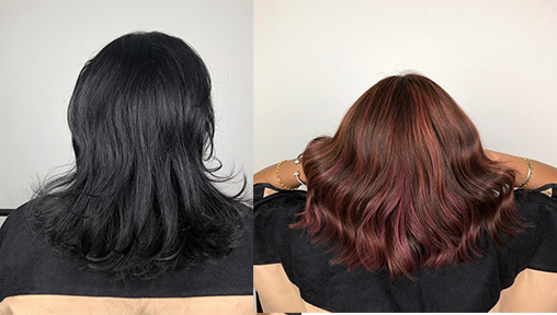 2019 #HairTrend: Negative Space Hair Colour Trend by mǐ the salon