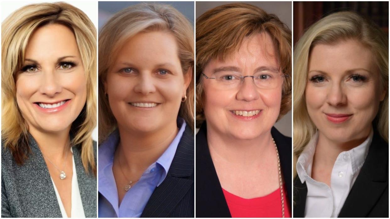 The 4 candidates for Maricopa County attorney that will be on the ballot from left to right are Gina Godbehere, Anni Foster, Rachel Mitchell and Julie Gunnigle.