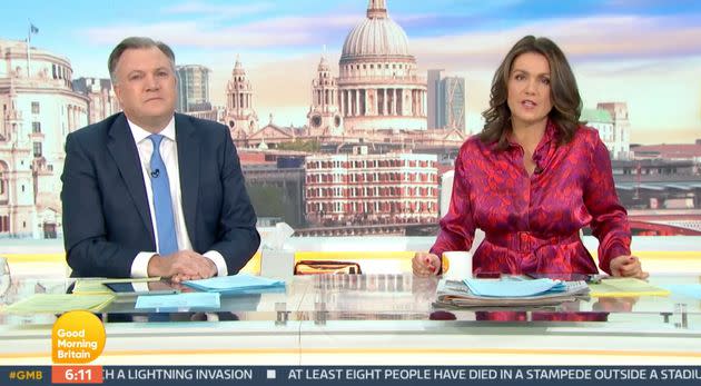 Ed Balls and Susanna Reid on Good Morning Britain (Photo: ITV)