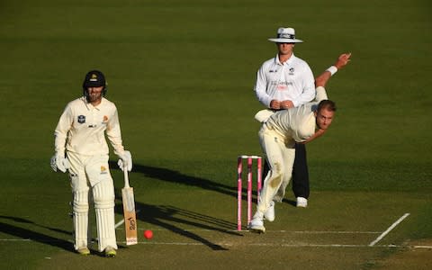 Stuart Broad in action - Credit: Getty images