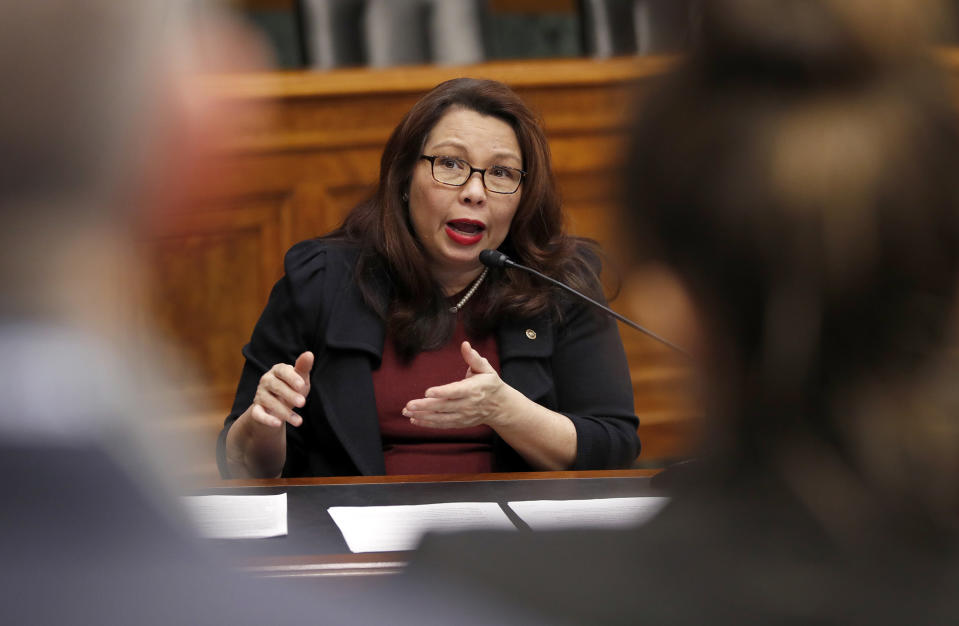 Sen. Tammy Duckworth, D-Ill., will be the first senator to give birth while in office. (Alex Brandon/AP)