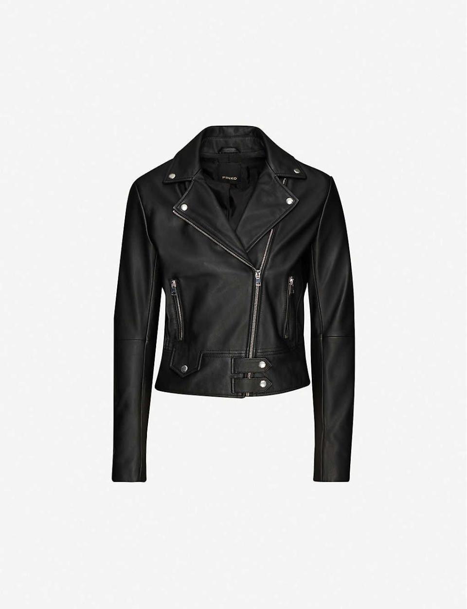 Pinko's leather biker jacket