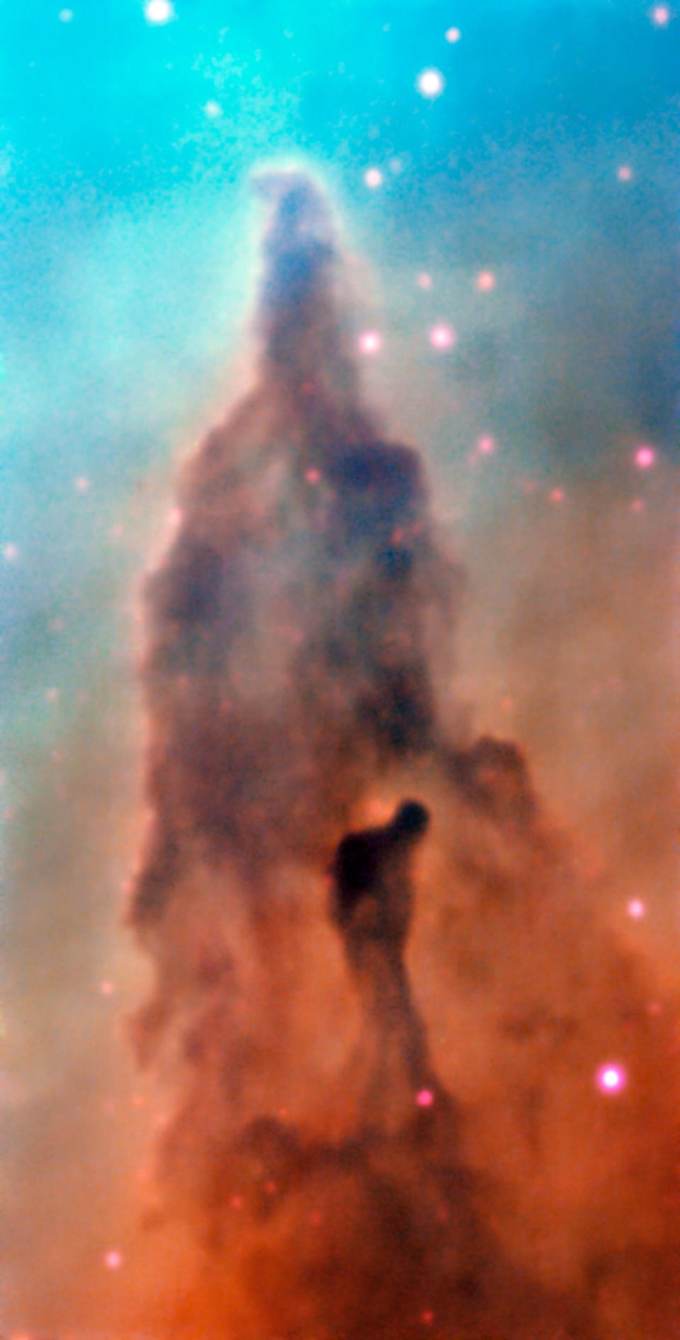 Esta imagen fue tomada con el instrumento MUSE, instalado en el Very Large Telescope de ESO, y muestra la región R45 dentro de la nebulosa de Carina, a 7.500 años luz de distancia. (ESO/A. McLeod)