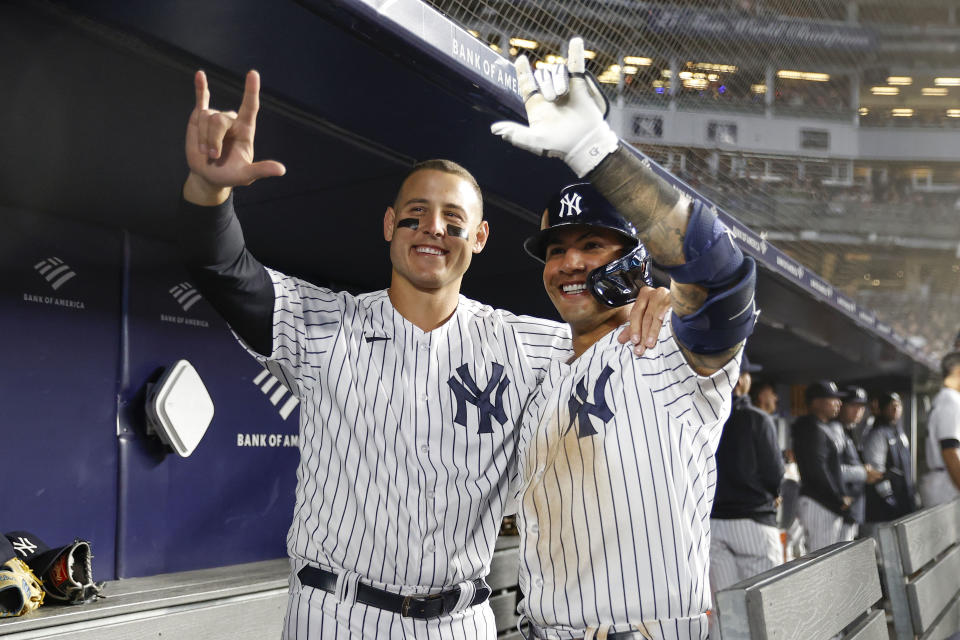 除了Anthony Rizzo之外，Gleyber Torres等其他洋基打者必須挺身而出。 (Photo by New York Yankees/Getty Images)