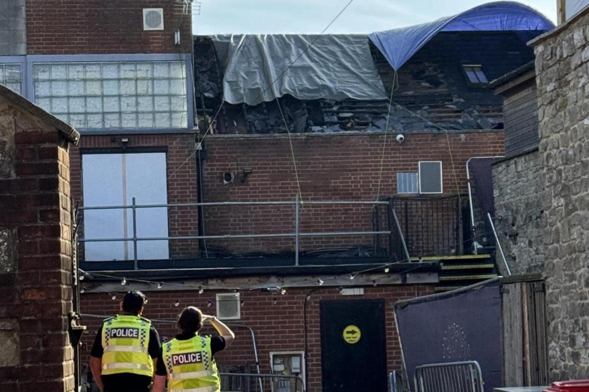 The Anytime Fitness gym in Old Town has been cordoned off after a fire damaged its roof <i>(Image: Newsquest)</i>