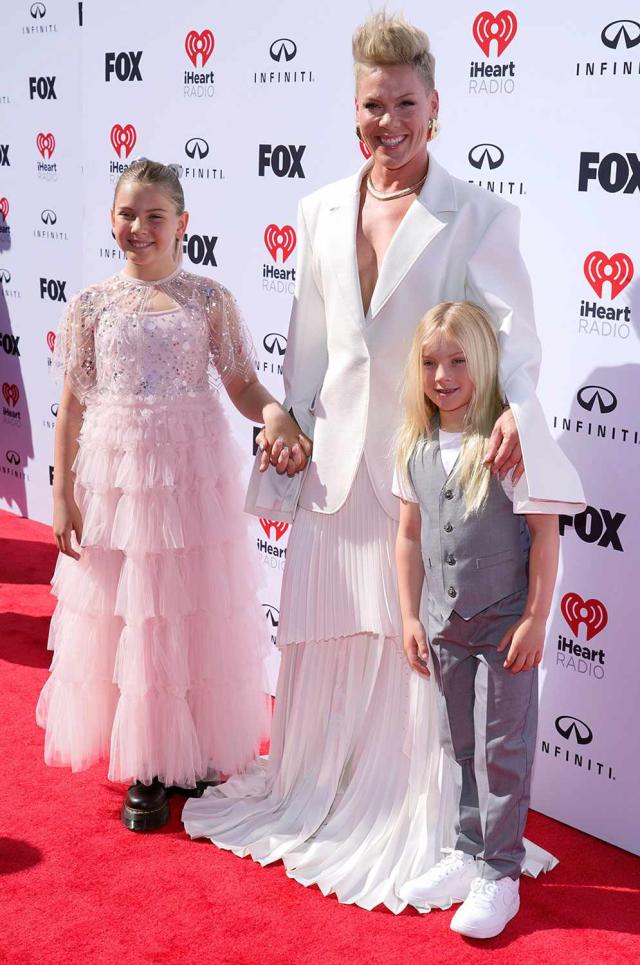 Pink Walks the 2023 iHeartRadio Music Awards Red Carpet with Kids Willow  and Jameson