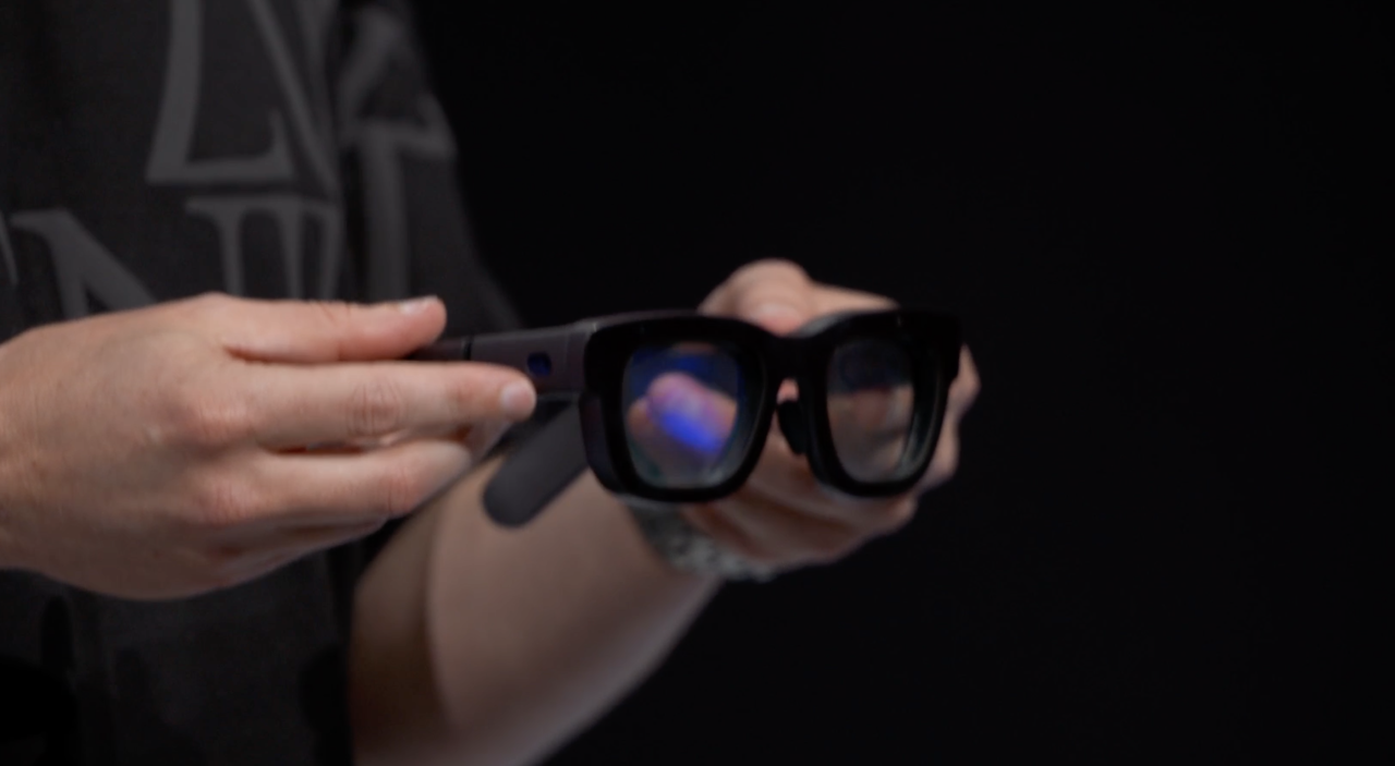 Meta' first functioning prototype of holographic glasses.