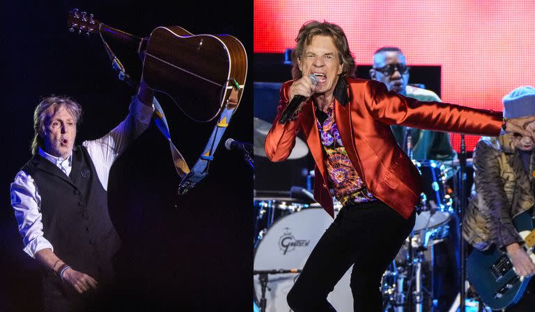 Fiebre de sábado por la noche: Paul McCartney, en el Festival de Glastonbury y Mick Jagger, en el Hyde Park de Londres