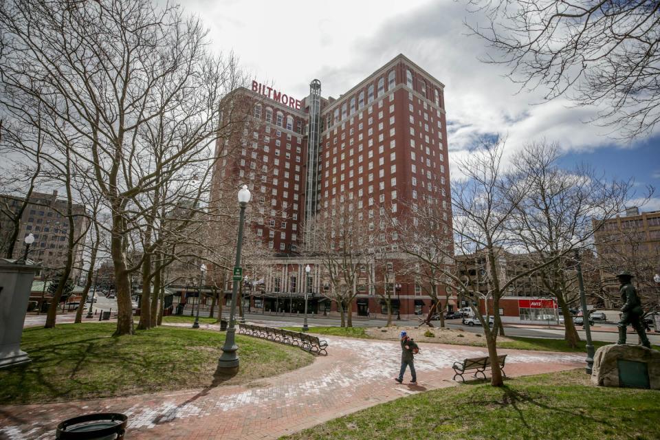 The Graduate Providence hotel, still bearing the historic "Biltmore" sign.