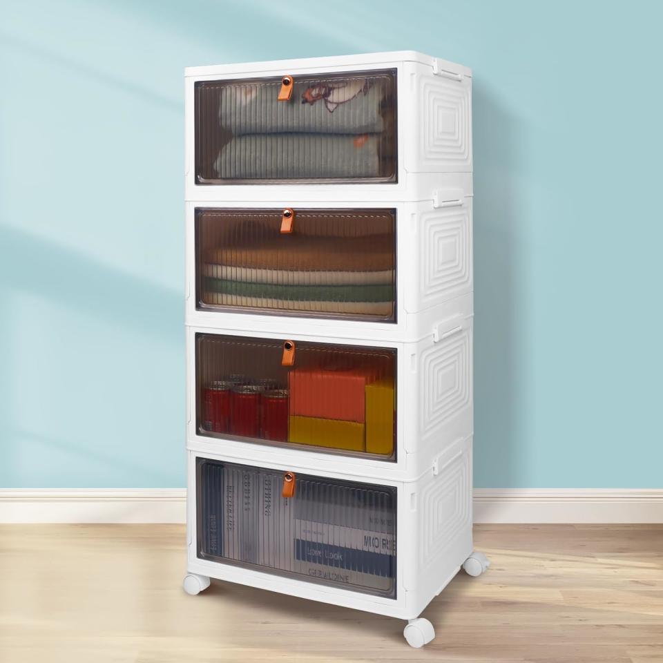 This 4-Tiered Storage Cart ‘Looks Great’ & Gives You So Much Space