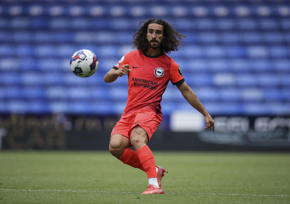 READING, ENGLAND - JULY 23: Marc Cucurella of Brighton and Hove Albion at the Select Car Leasing Stadium on July 23, 2022 in Reading, England. (Photo by Eddie Keogh/Getty Images)