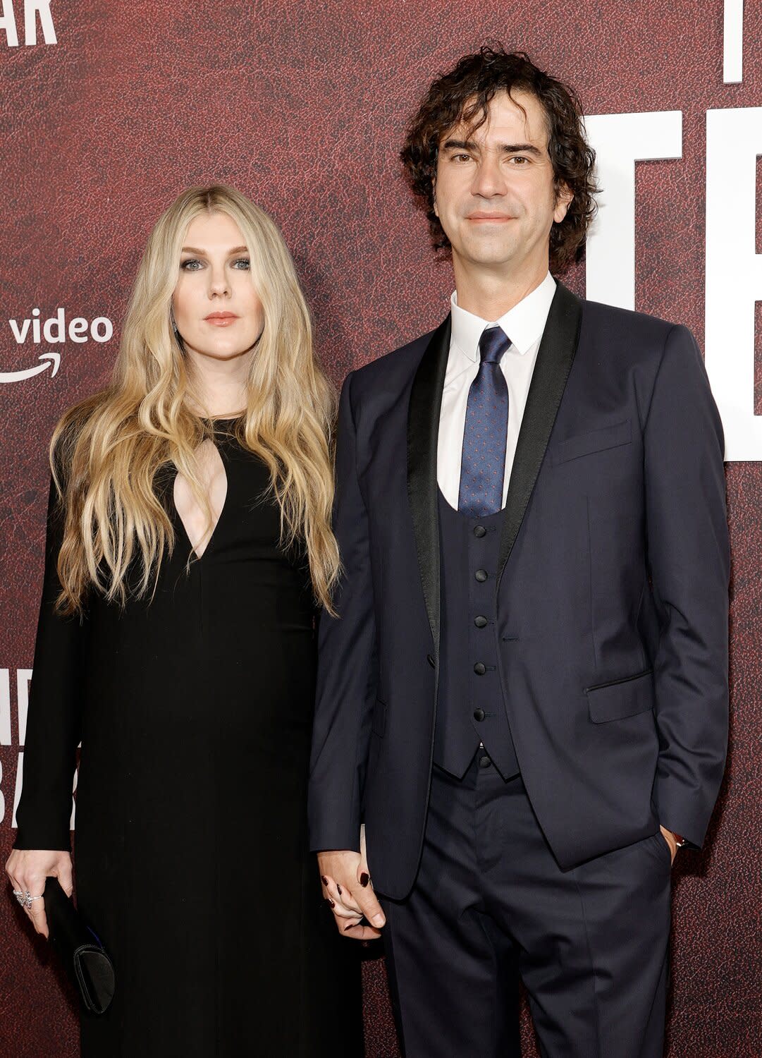 Lily Rabe and Hamish Linklater attend the Los Angeles premiere of Amazon Studio's "The Tender Bar" at TCL Chinese Theatre on December 12, 2021 in Hollywood, California.