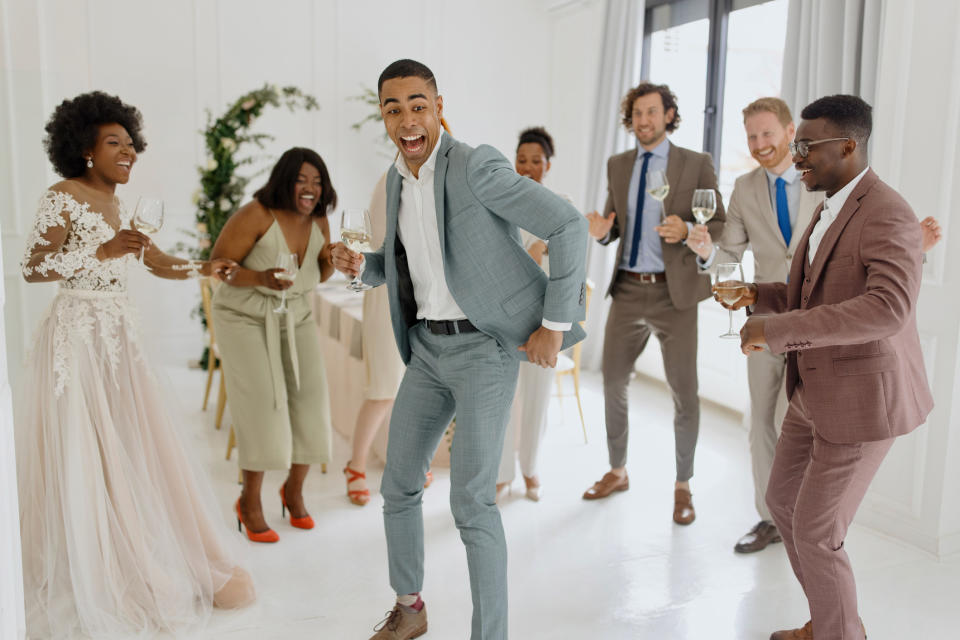 People dancing at a reception