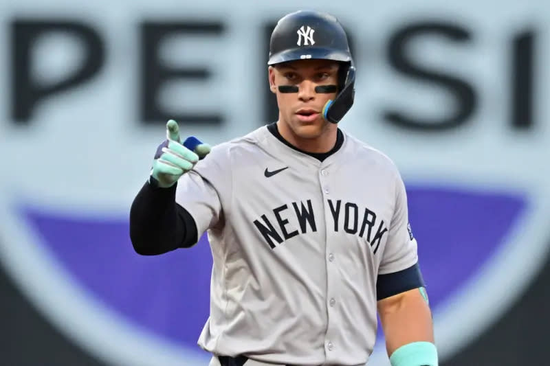 ▲Aaron Judge3分砲成空響，洋基終場以7:8不敵守護者。（圖／美聯社／達志影像）