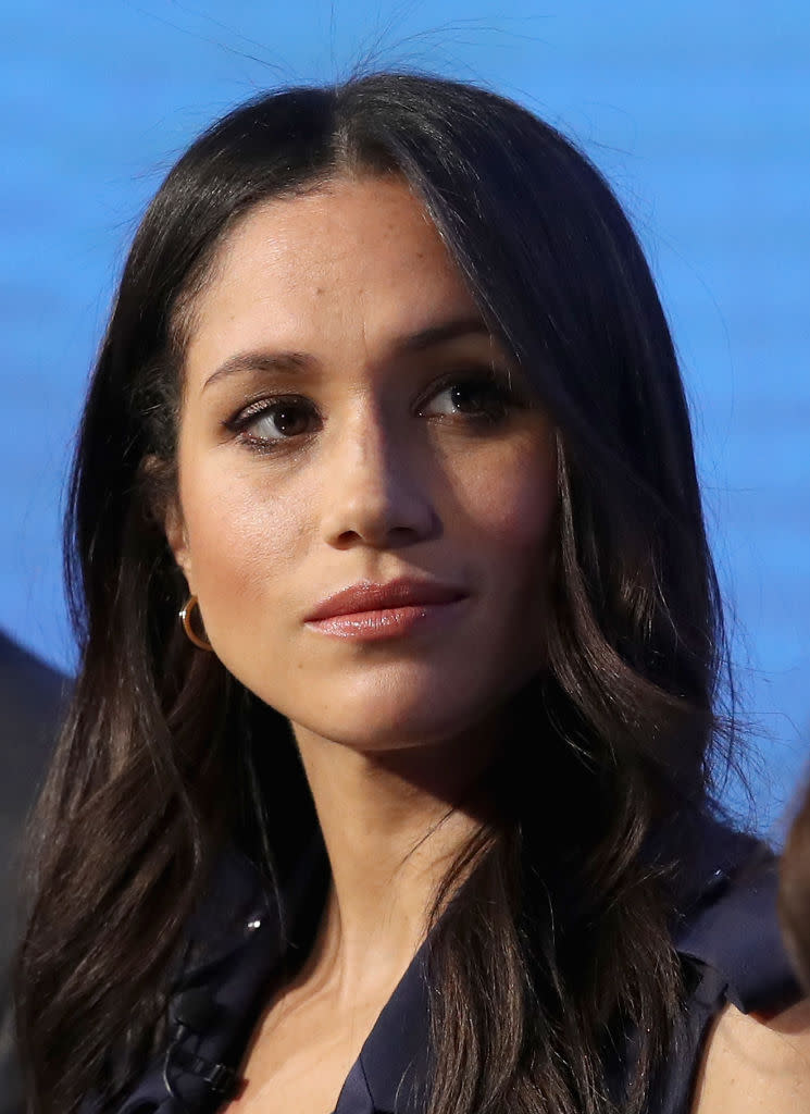 <p>Meghan Markle, 36, and Prince Harry, 33, are set to get married on May 19 at St George’s Chapel in Windsor Castle — and although it’s no secret the gorgeous former actress has <a rel="nofollow" href="https://ca.style.yahoo.com/4-unofficial-royal-rules-meghan-035649170.html" data-ylk="slk:broken a number of unwritten royal traditions over the course of their year-and-a-half whirlwind courtship;elm:context_link;itc:0;sec:content-canvas;outcm:mb_qualified_link;_E:mb_qualified_link;ct:story;" class="link  yahoo-link">broken a number of unwritten royal traditions over the course of their year-and-a-half whirlwind courtship</a> — she may have unwittingly broken another, simply by <a rel="nofollow" href="https://ca.style.yahoo.com/meghan-markle-metoo-timesup-114909724.html" data-ylk="slk:commenting on the #MeToo and Time’s Up movements;elm:context_link;itc:0;sec:content-canvas;outcm:mb_qualified_link;_E:mb_qualified_link;ct:story;" class="link  yahoo-link">commenting on the #MeToo and Time’s Up movements</a>. <em>(Photo: Getty)</em> </p>