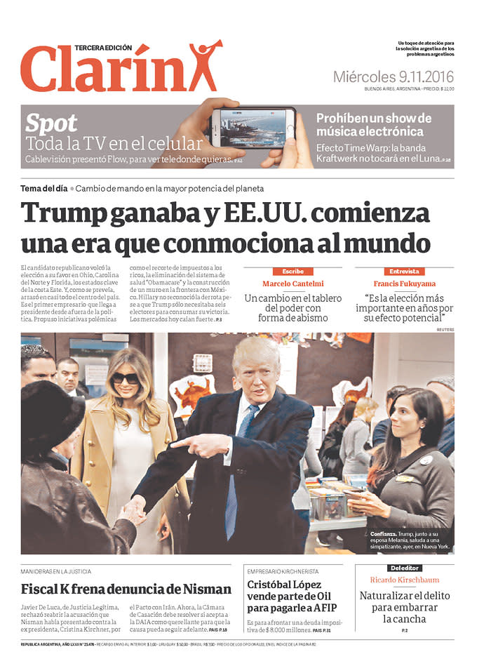 Newspapers around the world react to Donald Trump’s victory